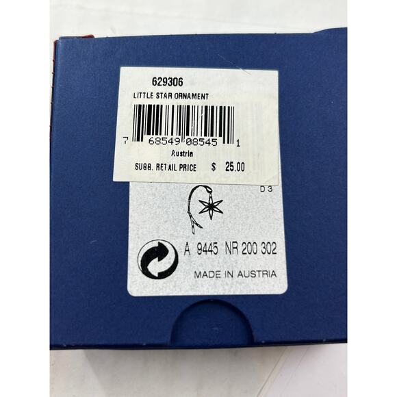 Swarovski 2005 Little Star Ornament w/ Box & Certificate Crystal Holiday Star - Picture 4 of 4